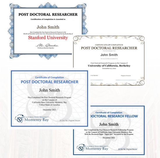 美国加州州立大学、斯坦福大学、伯克利加州大学三大名校合办博士后研究班项目简章