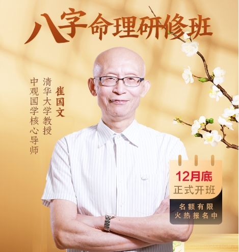 八字命理研修班 中观国学核心导师 清华大学教授 崔国文 12月底 正式开班_线上学习