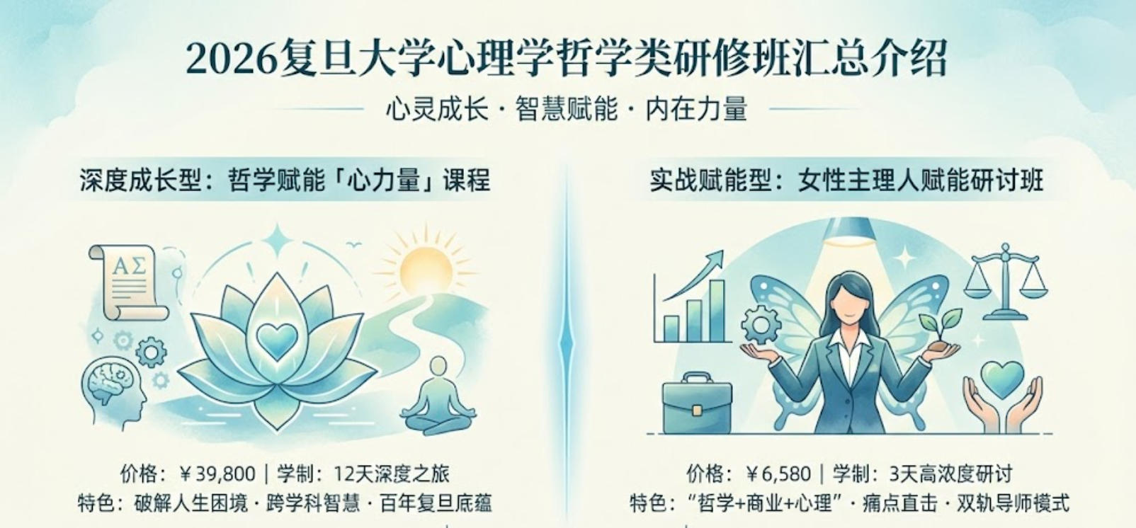 2026复旦大学心理学哲学类研修班汇总介绍（分类，特色，价格）