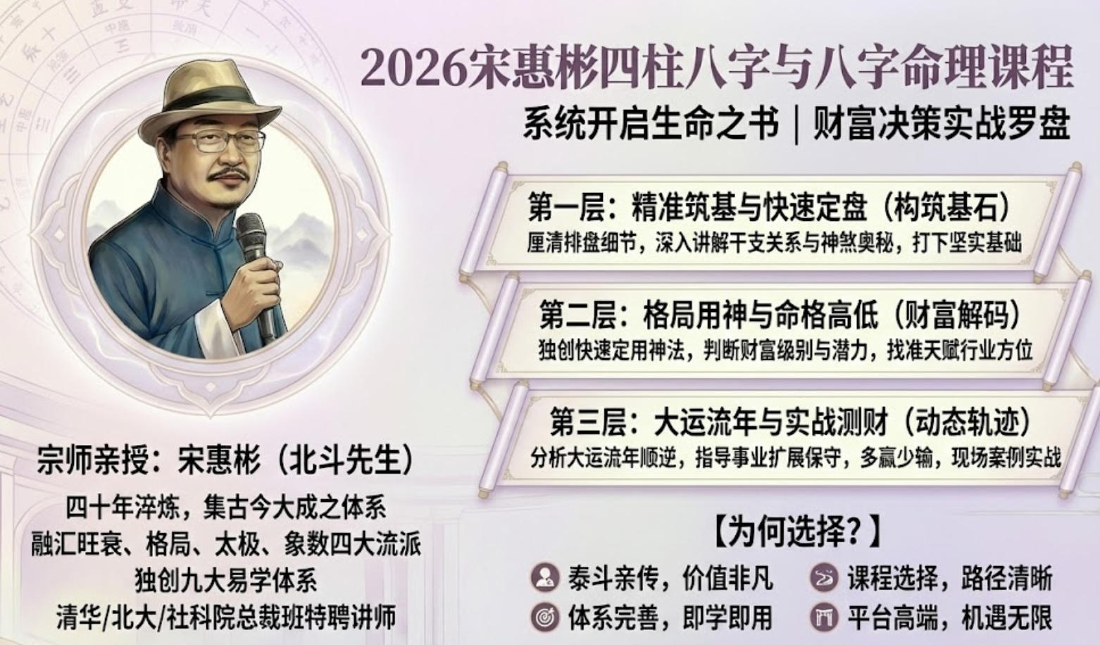 2026宋惠彬四柱八字和八字命理课程