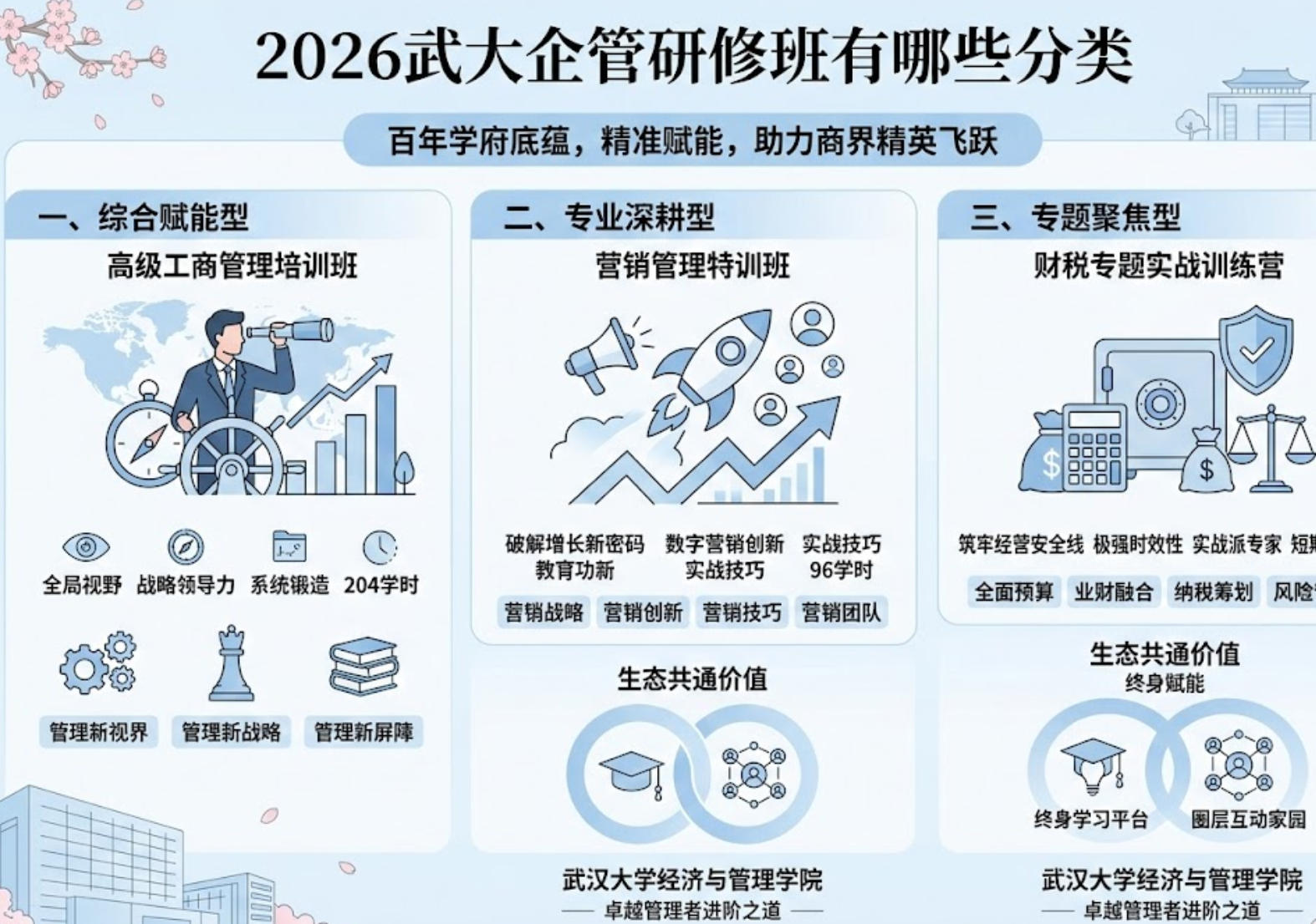 2026武大企管研修班有哪些分类