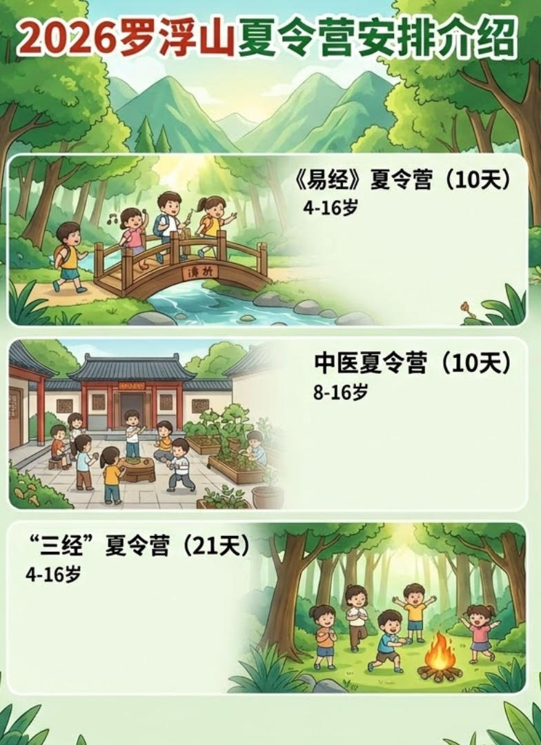 2026罗浮山夏令营安排介绍