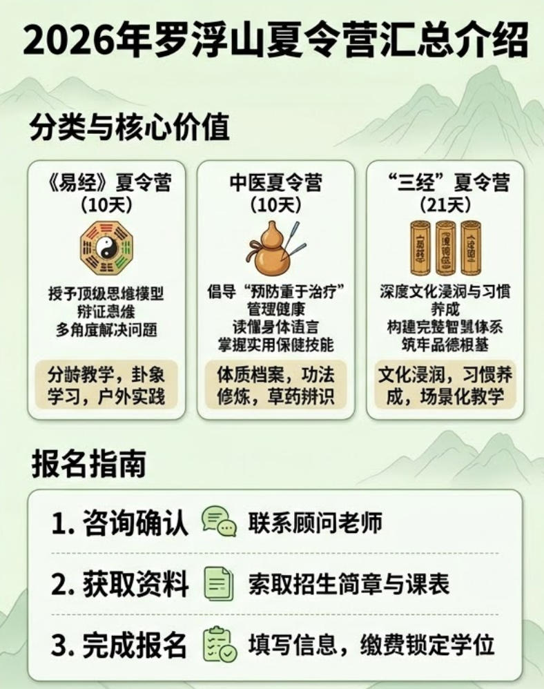 2026年罗浮山夏令营汇总介绍（价格，分类，报名指南）