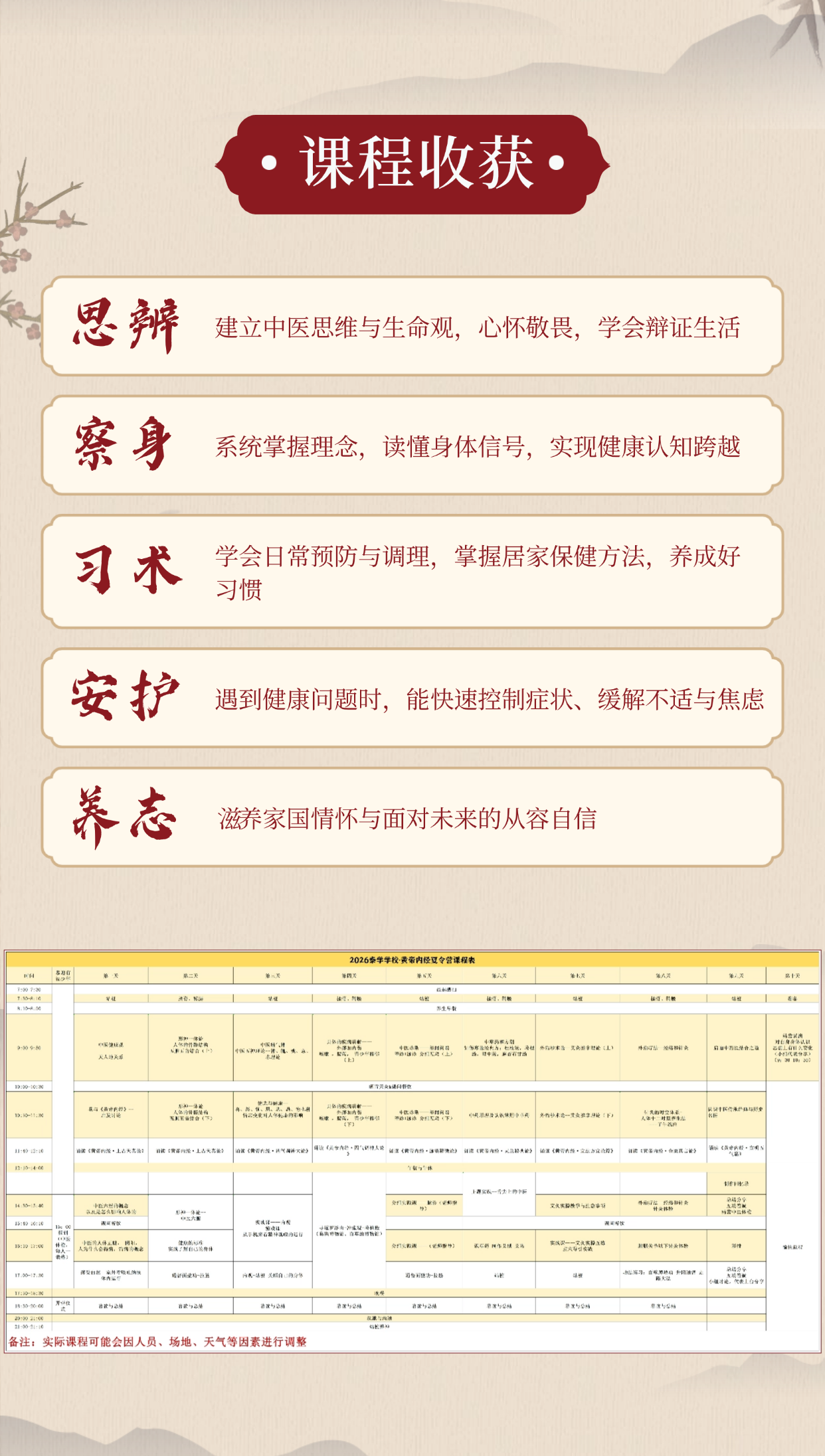 罗浮山泰学学校中医夏令营