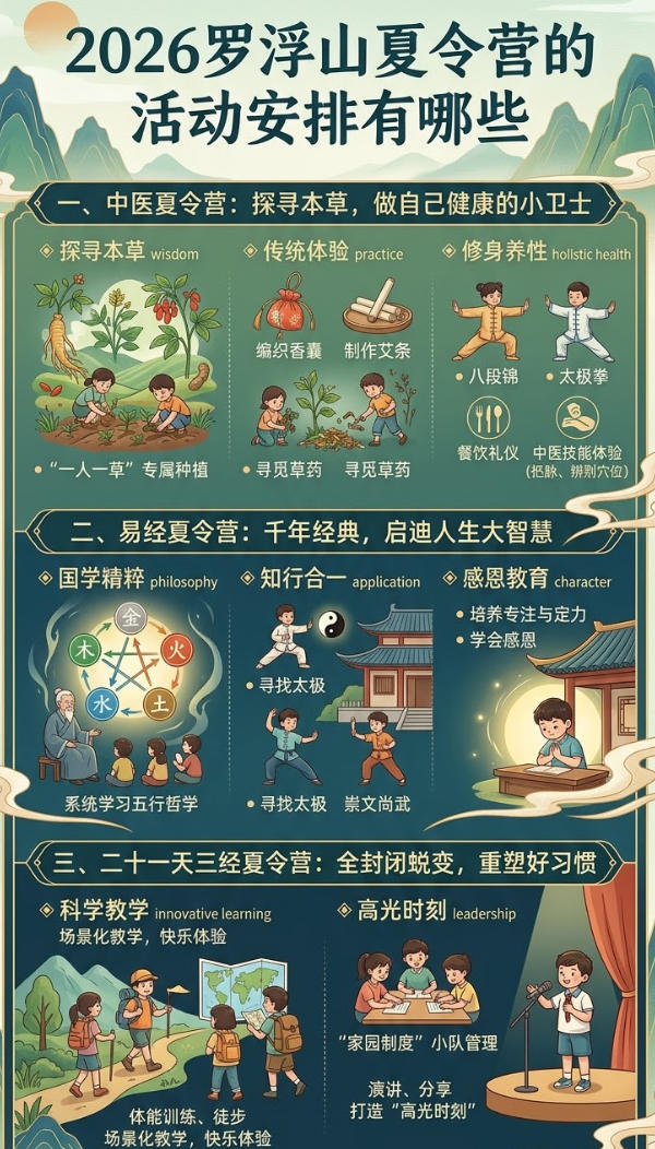 2026罗浮山夏令营的活动安排有哪些