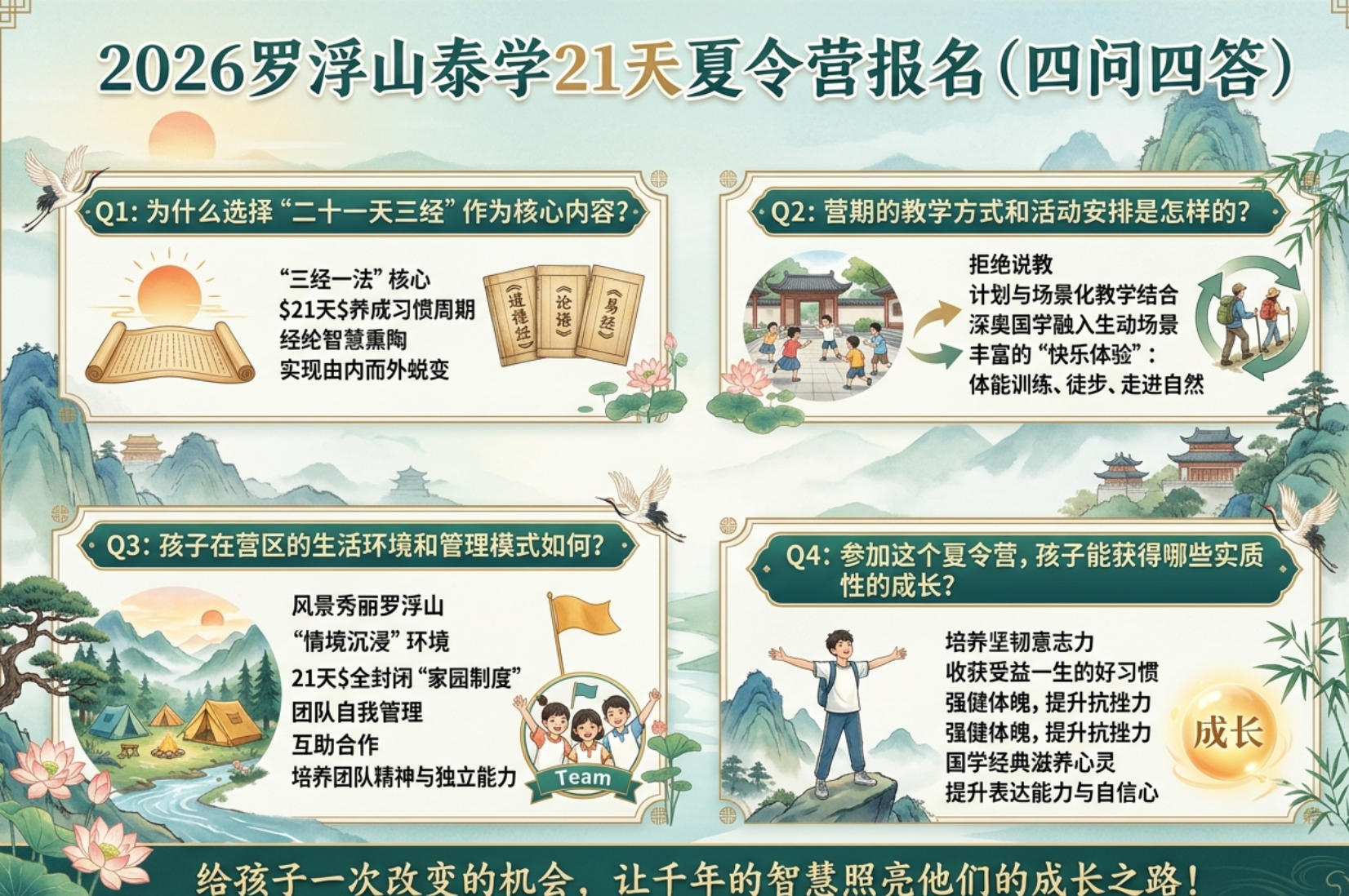 2026罗浮山泰学21天夏令营报名(四问四答)