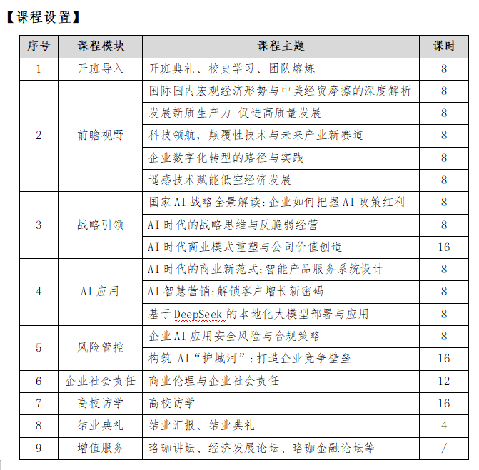 武汉大学AI时代企业家领航班招生简章