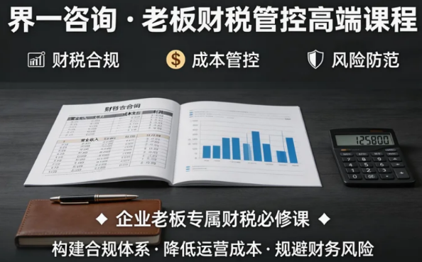 2026企业老板财税管控课介绍