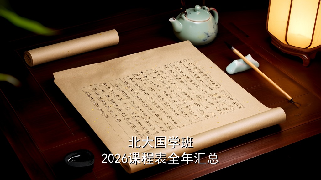 北大国学班课程表2026汇总