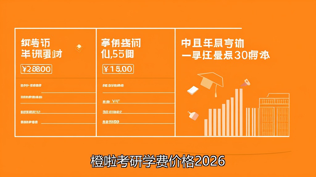 橙啦考研学费价格汇总大全介绍2026