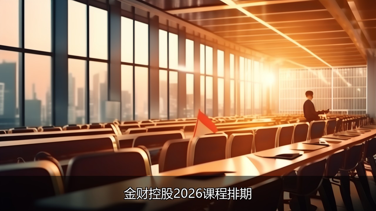 2026金财控股课程排期公布