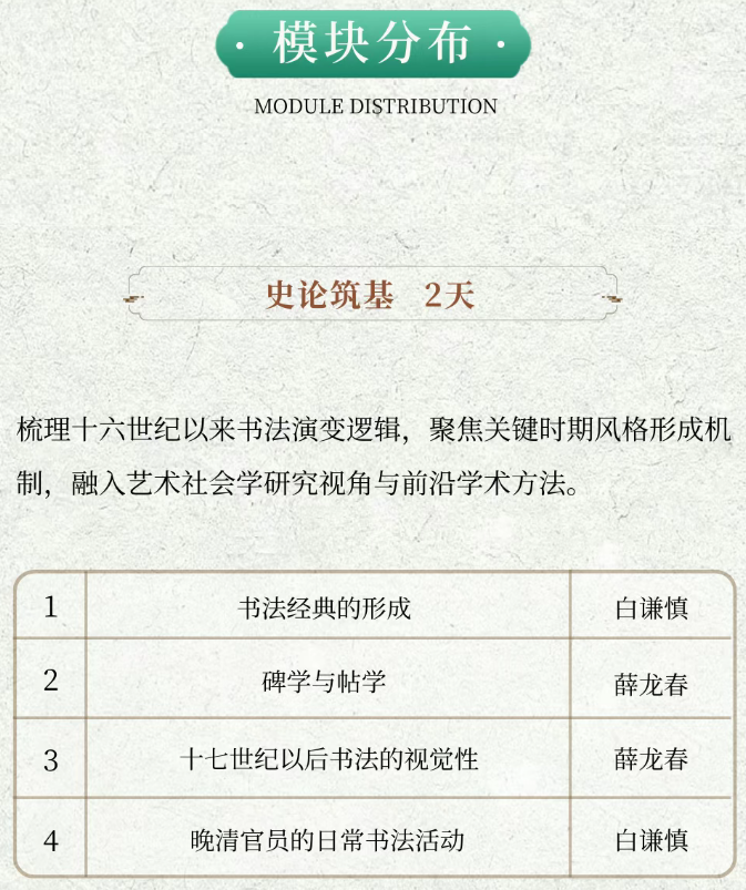 浙江大学书法鉴赏与实践短期研修班（第一期）