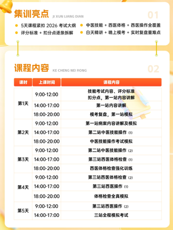 中医助理医师实践面授课