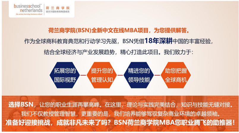 荷兰商学院(BSN)全新中文在线MBA项目