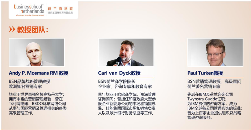 荷兰商学院(BSN)全新中文在线MBA项目
