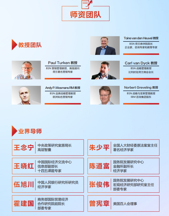 荷兰商学院工商管理EMBA项目（企业经济学方向）