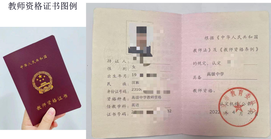 中小学教师咨格证