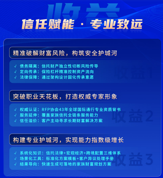 RFP注册保险金信托专家认证班