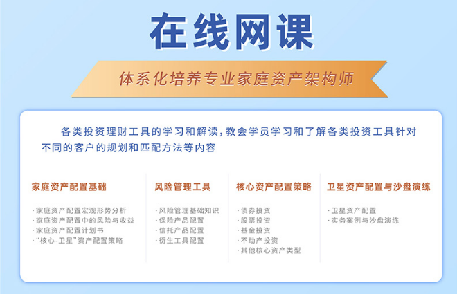 FAA家庭资产配置架构师专业认证班