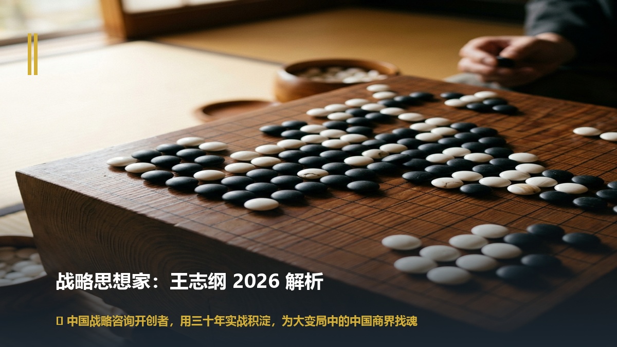 智纲智库 王志纲介绍2026