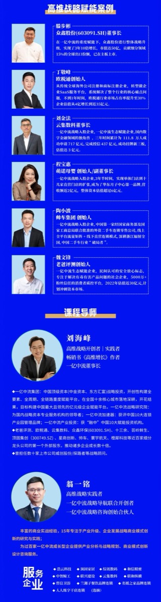 第87期《高维战略》杭州开课啦！