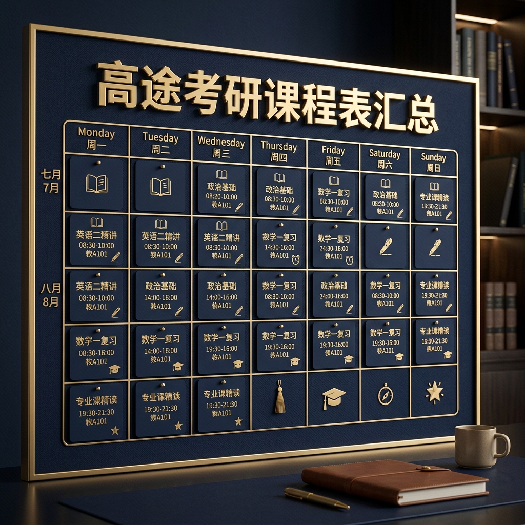 高途考研课程表汇总