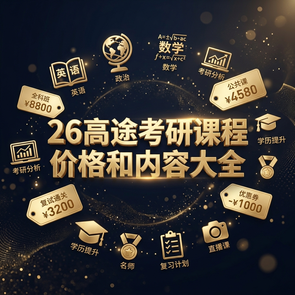 26高途考研课程价格和内容大全