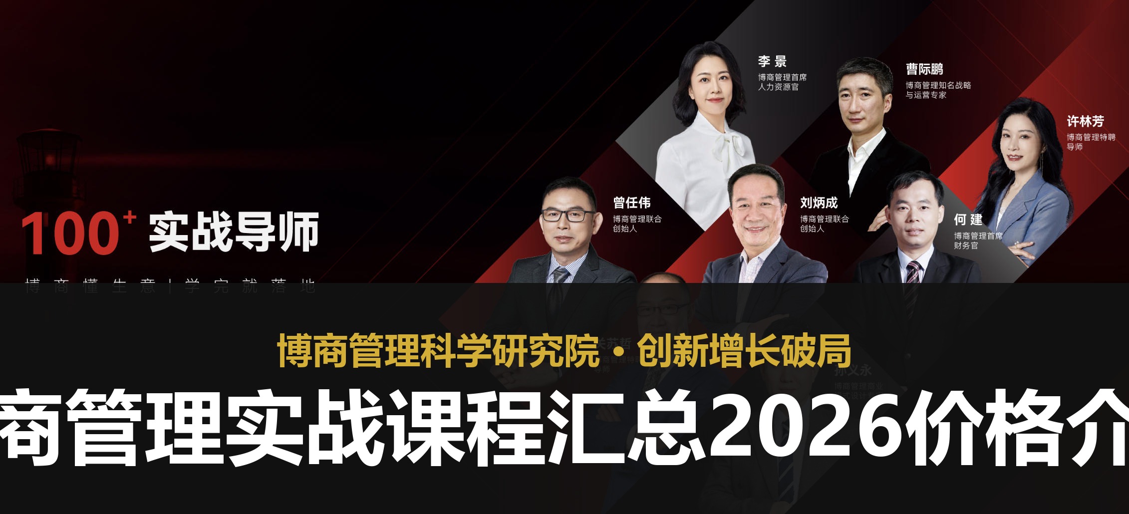 博商管理实战课程汇总2026价格介绍