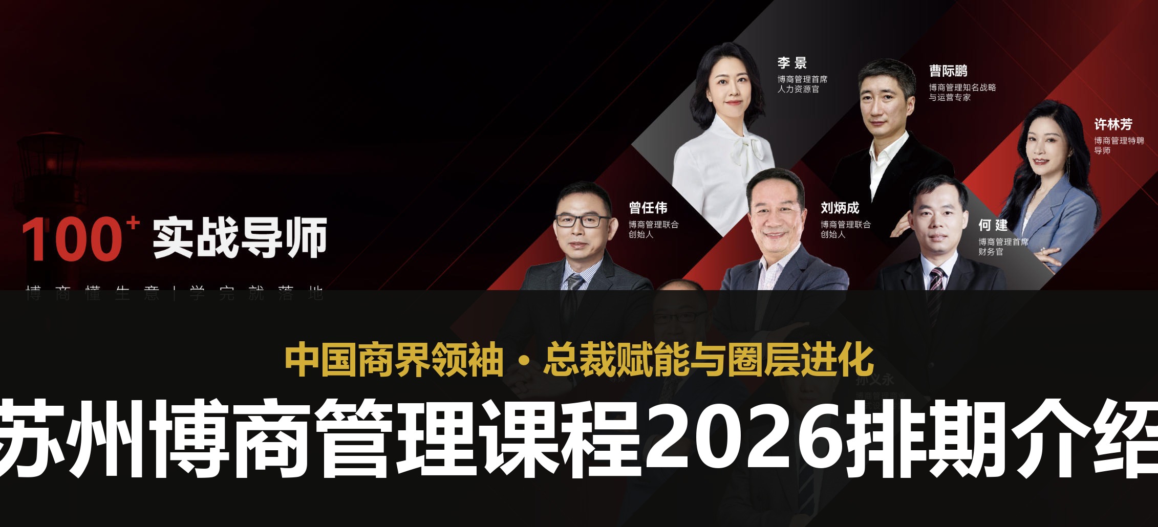 苏州博商管理课程2026排期介绍