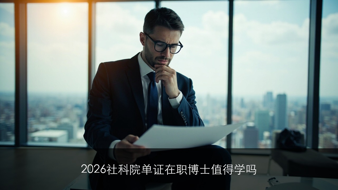 2026社科院单证在职博士值得学吗
