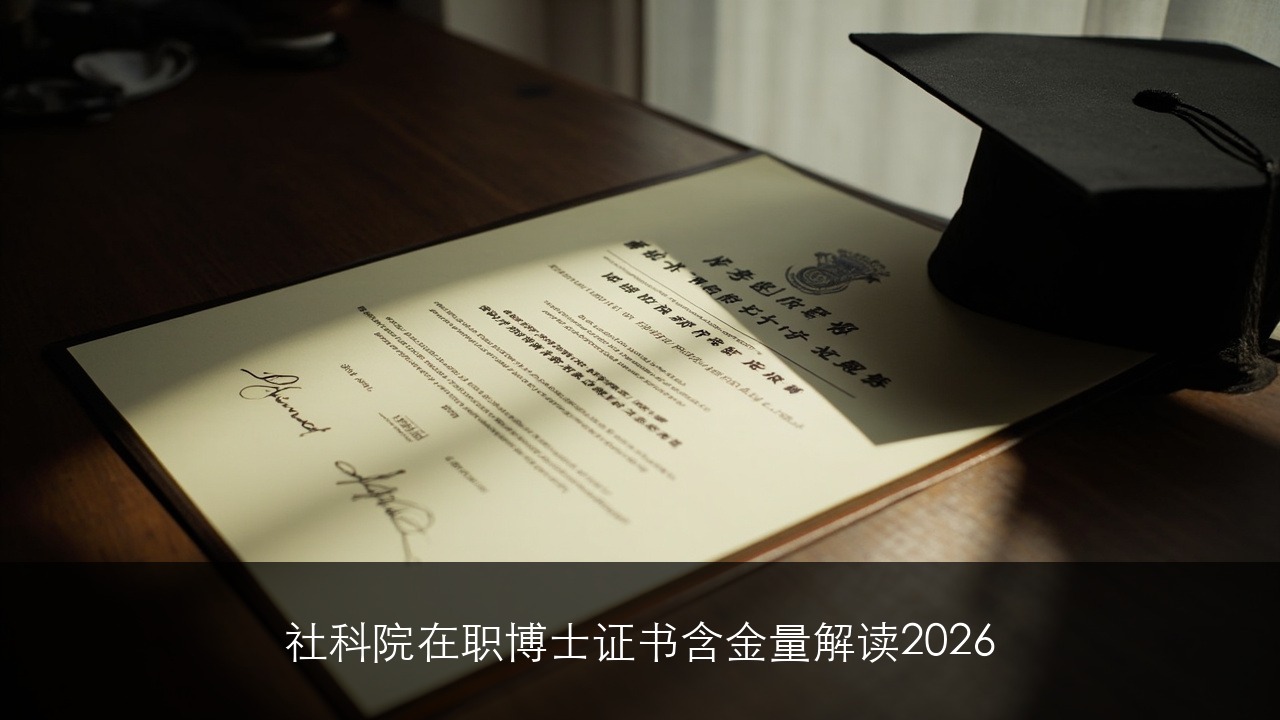 社科院在职博士证书含金量解读2026