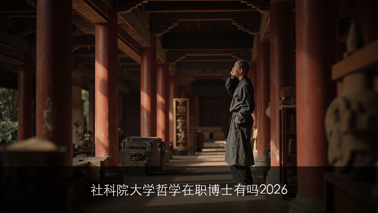 社科院大学哲学在职博士有吗2026