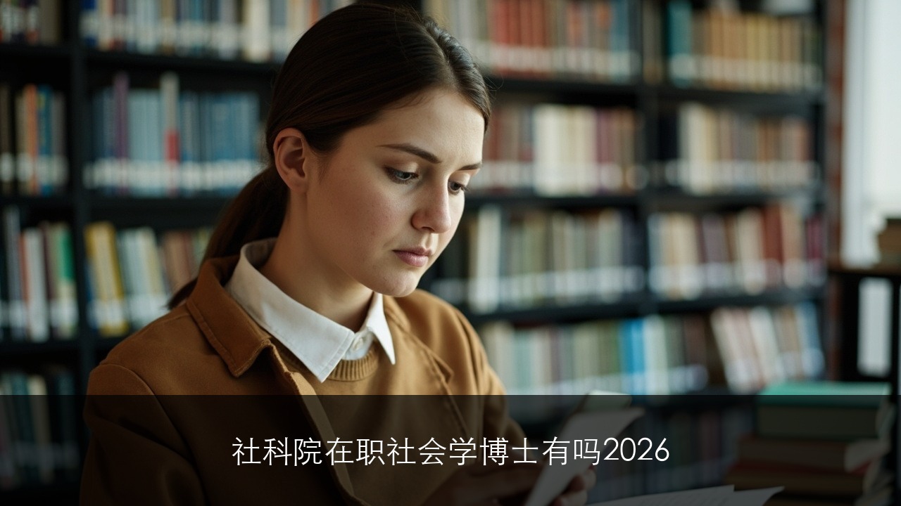 社科院在职社会学博士有吗2026