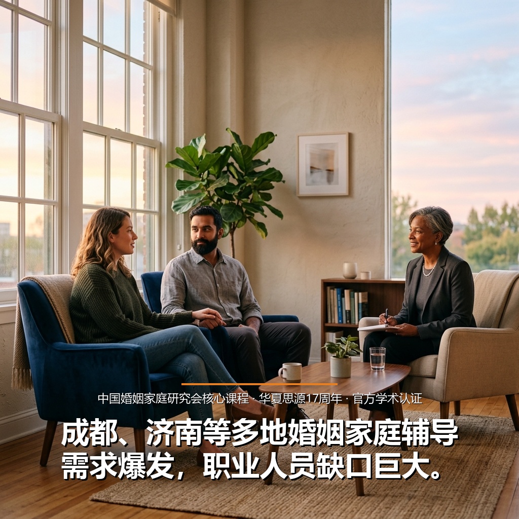 成都、济南等多地婚姻家庭辅导需求爆发，职业人员缺口巨大。
