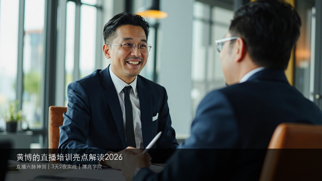 黄博的直播培训亮点解读2026