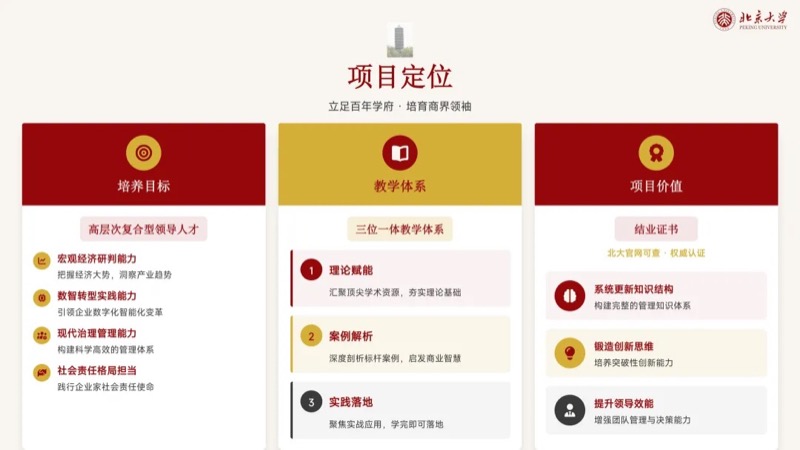 北京大学 | 新时代企业工商管理高级研修班 | 全国招生