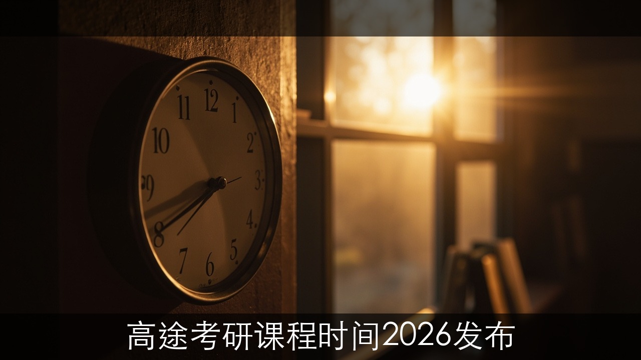 高途考研课程时间2026发布