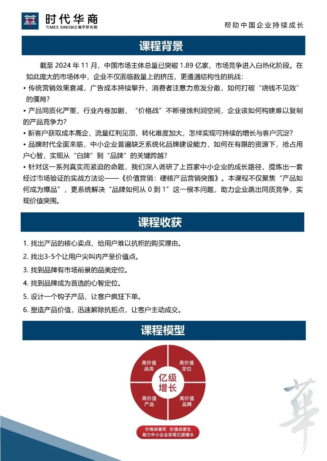 时代华商 | 傅志军价值营销 | 硬核产品营销突围总裁班4月18-19日