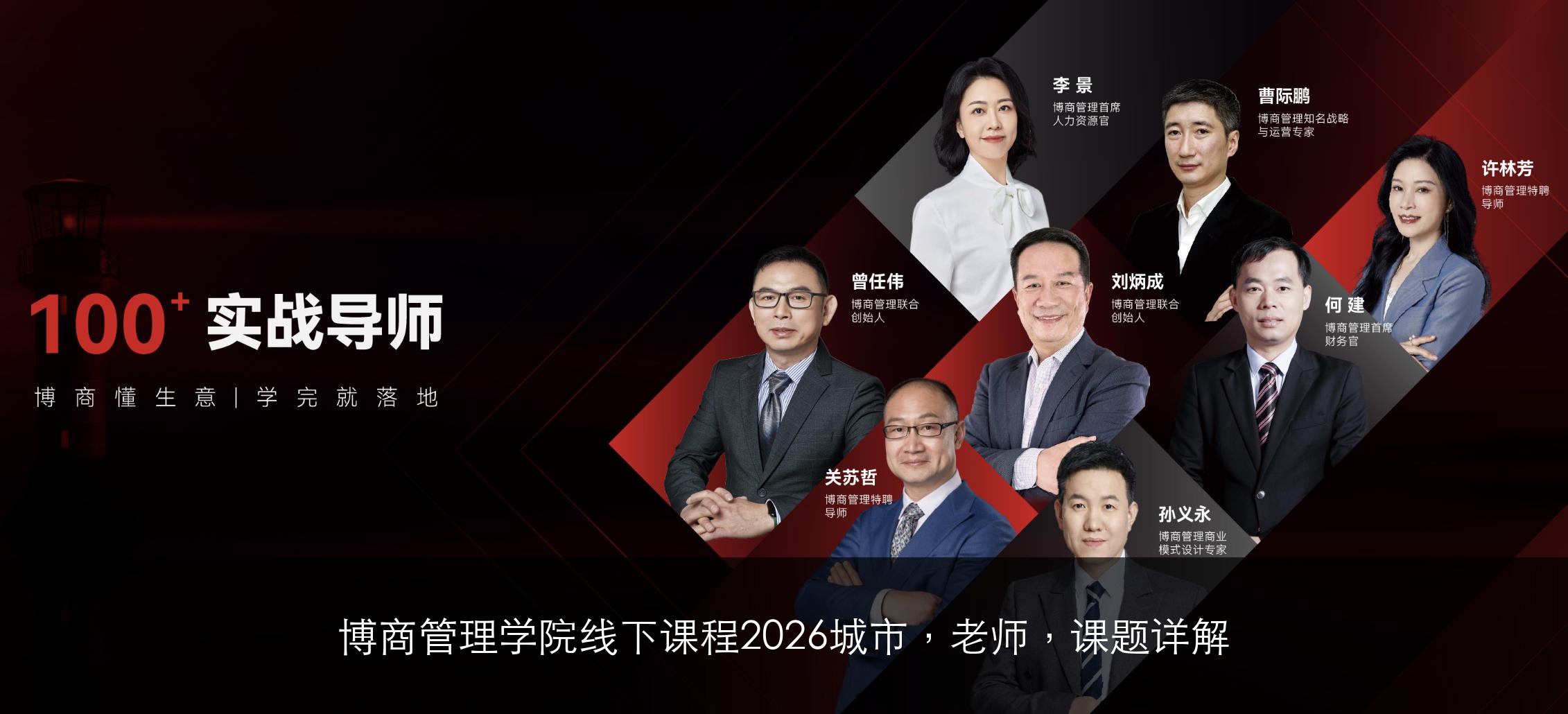 博商管理学院线下课程2026城市，老师，课题详解