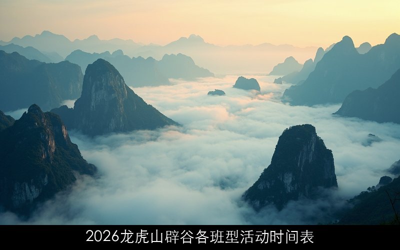2026龙虎山辟谷各班型活动时间表