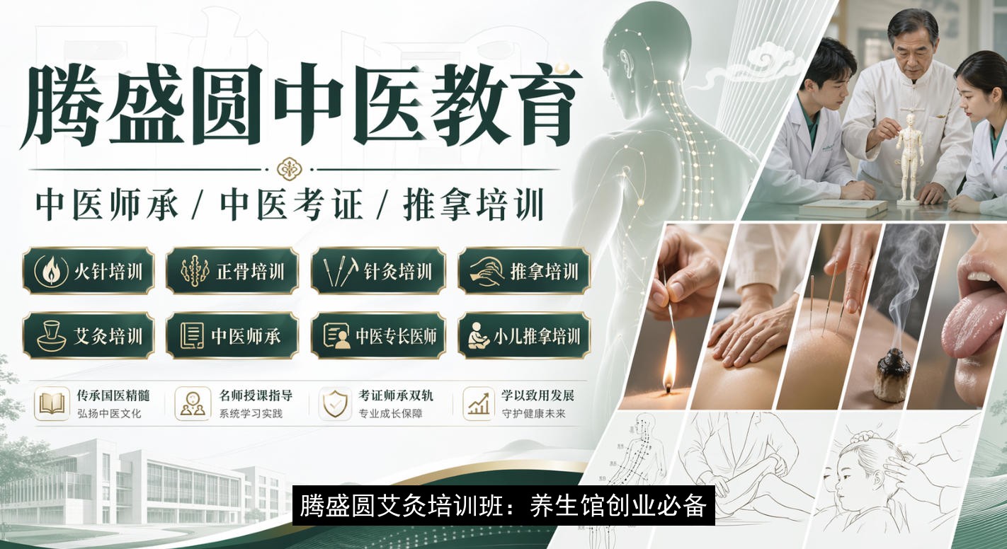 腾盛圆艾灸培训班:养生馆创业必备