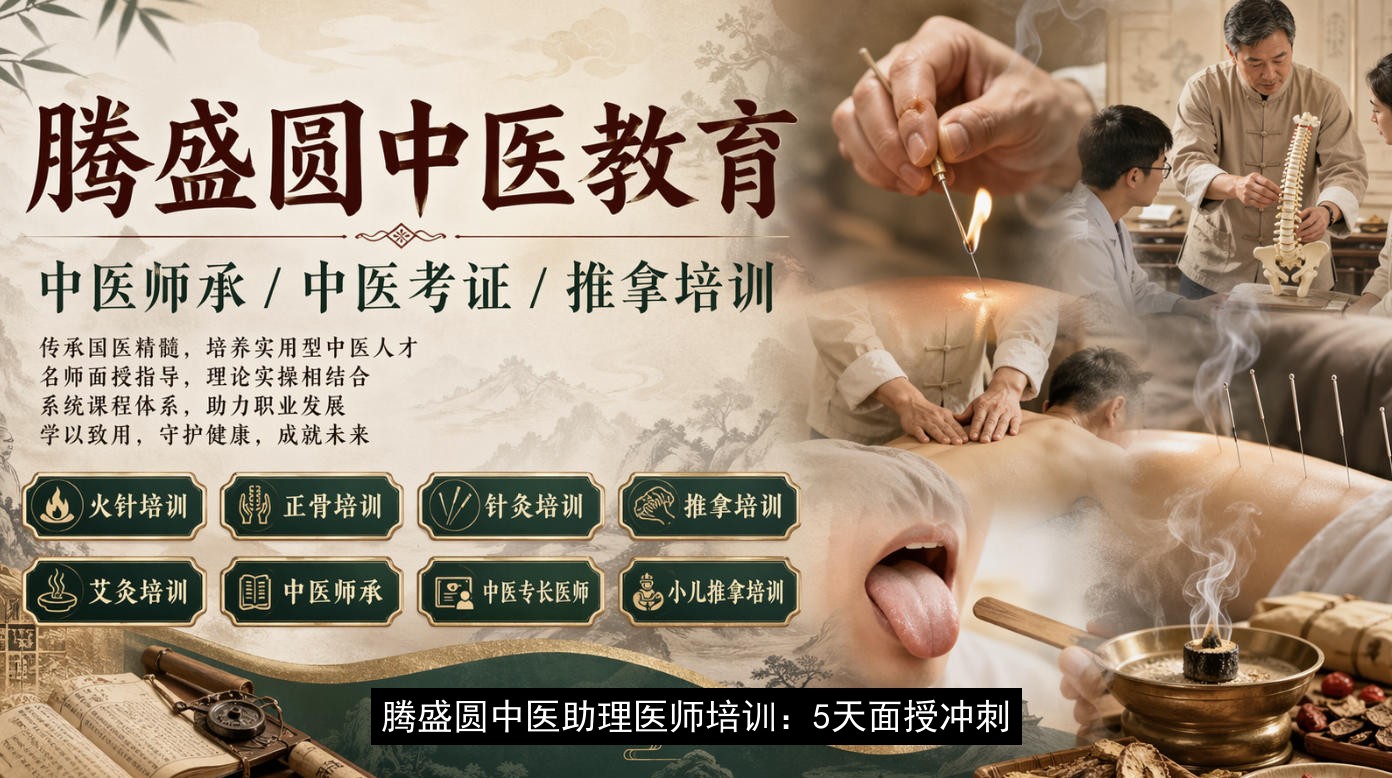 腾盛圆中医助理医师培训:5天面授冲刺