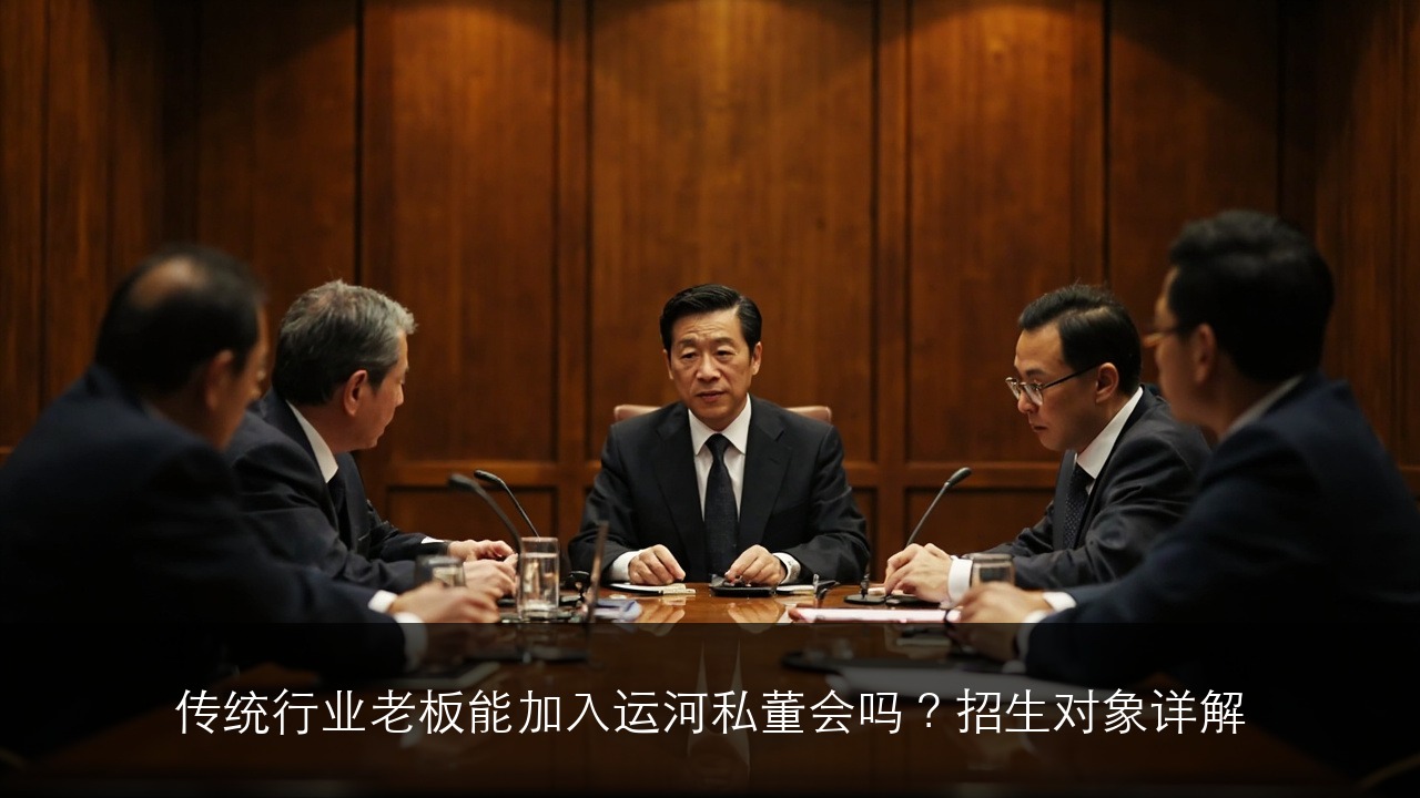 传统行业老板能加入运河私董会吗？招生对象详解