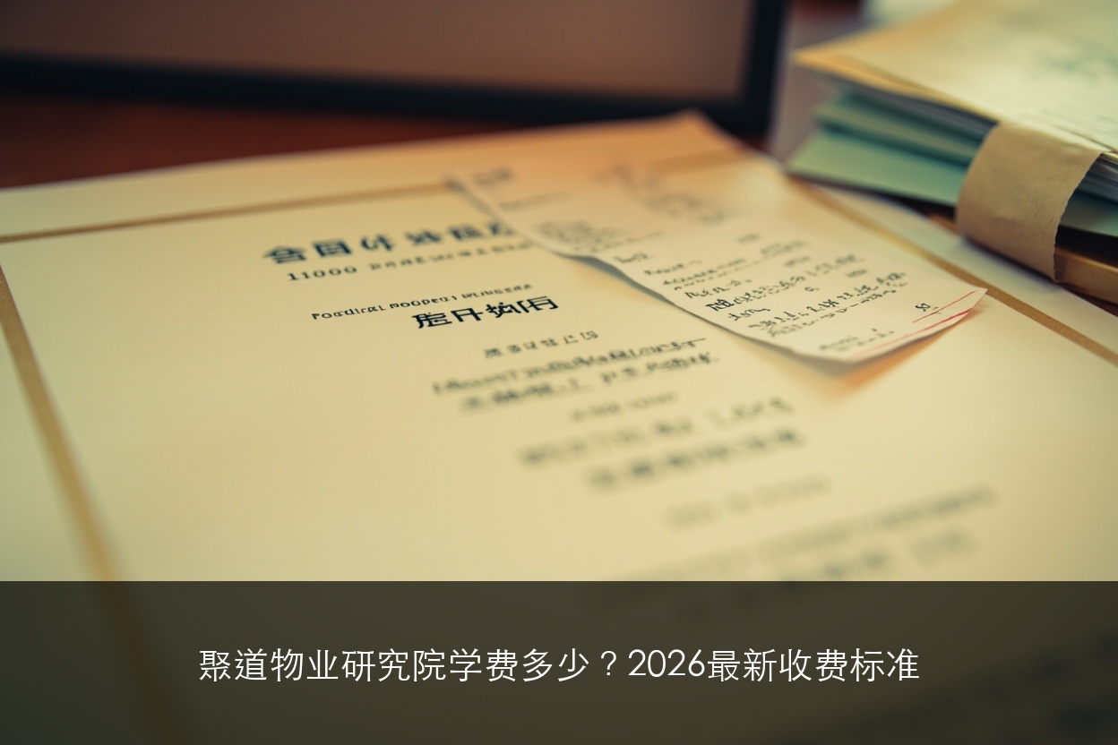 聚道物业研究院学费多少?2026最新收费标准