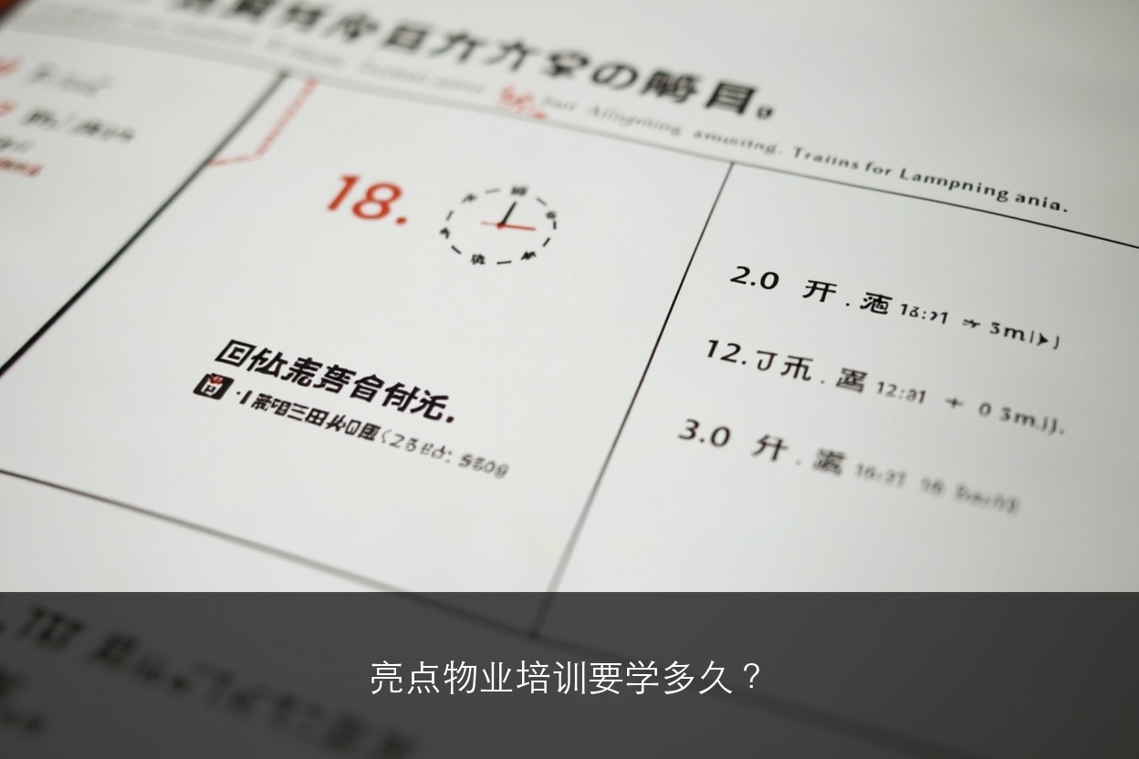 亮点物业培训要学多久?