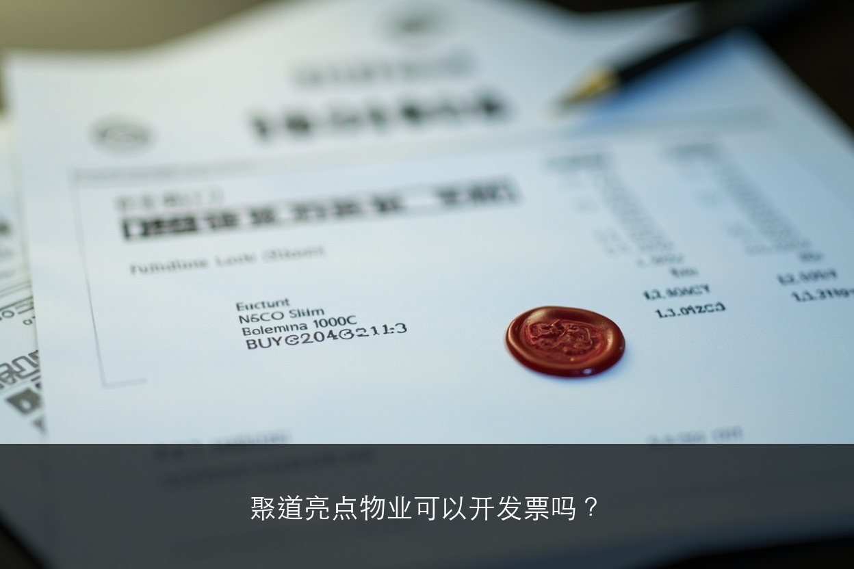 聚道亮点物业可以开发票吗?