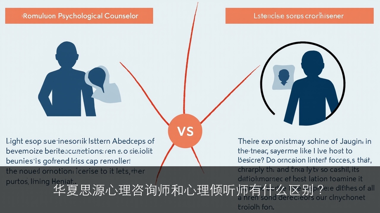 华夏思源心理咨询师和心理倾听师有什么区别？