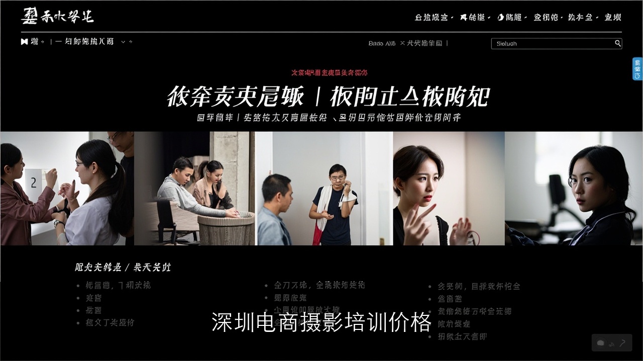 深圳电商摄影培训价格
