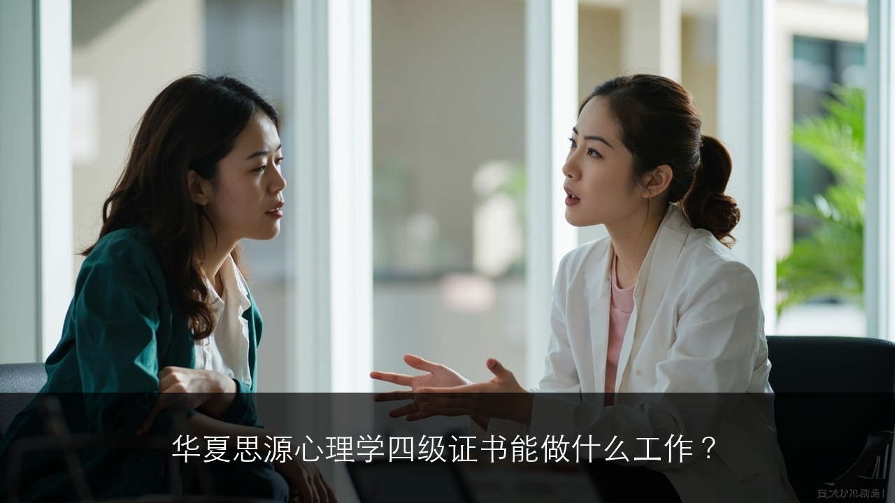 华夏思源心理学四级证书能做什么工作?