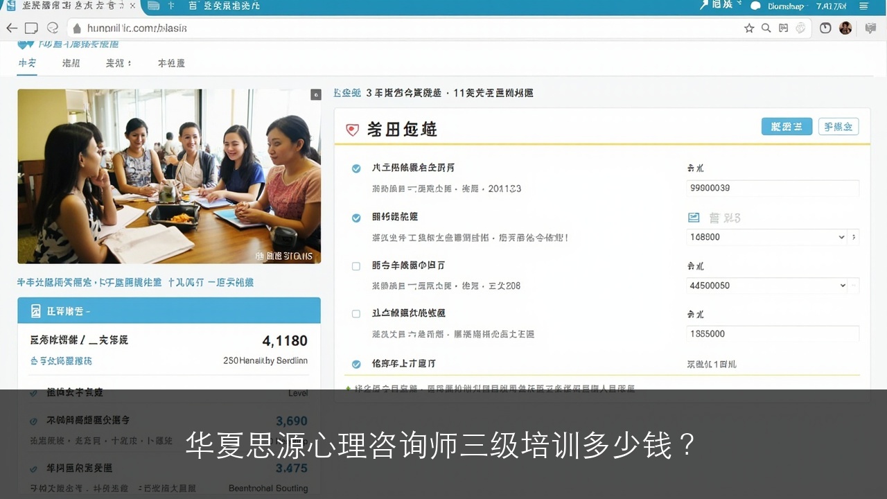 华夏思源心理咨询师三级培训多少钱?